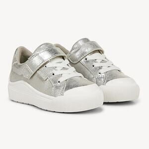 Dr Scholl's Toddler 8M Silver Time Off Sneakers Lace Up Casual Comfort LB13-25